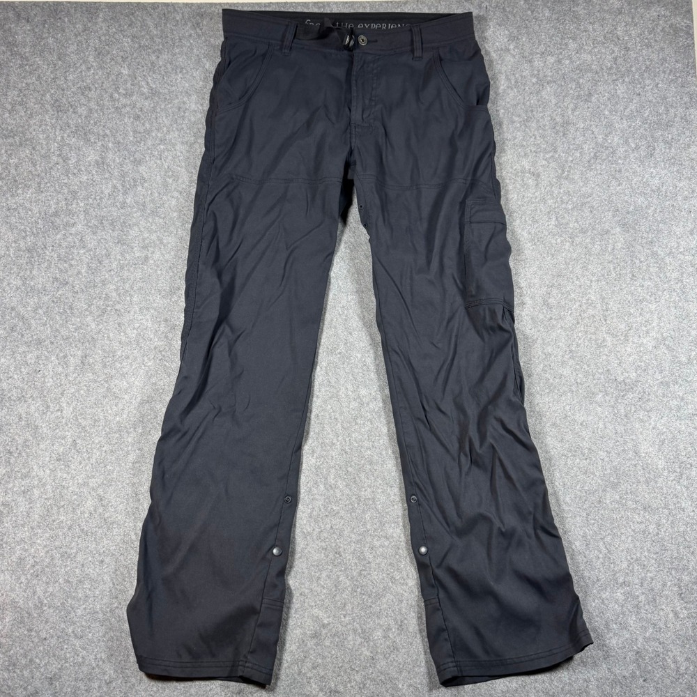 Prana Zion Pant Mens 32x32 Black Hiking Cargo Stretch Nylon Outdoor Straight Leg